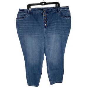 Alivia Ford Jeans Women’s Size 24W Blue Button Fly 44x27